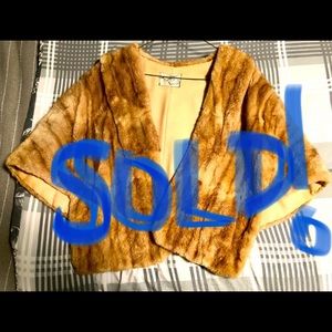 SOLD! Boutique FR Fox brand mink cape Sz XL beautiful redish very old vintage